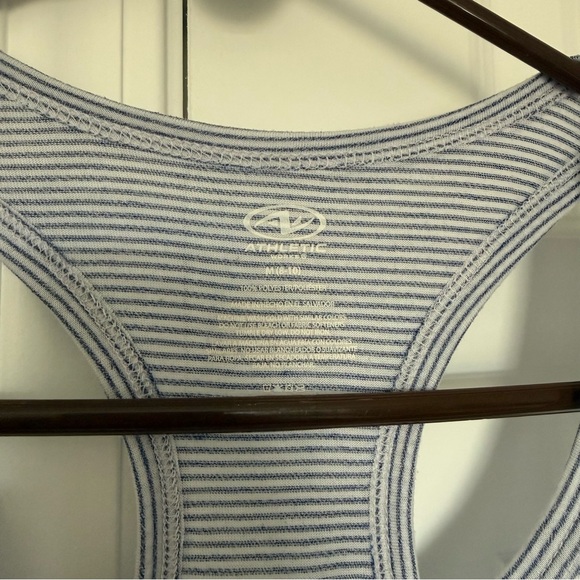Athletic Works Light Blue Striped Racerback Tank - Picture 2 of 3